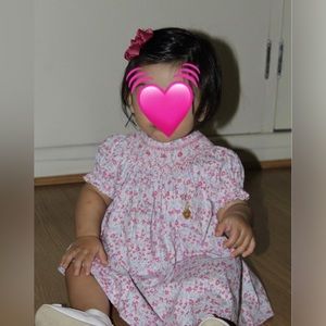 English Style Embroidery Infant Formal Floral Dress